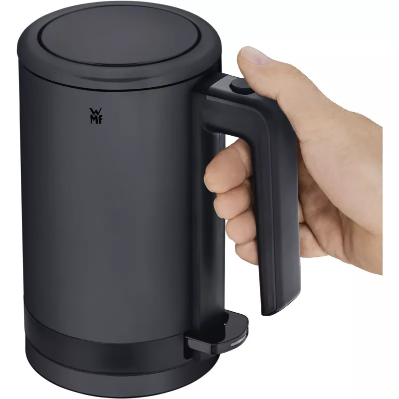 WMF KÜCHENminis elektriskā tējkanna 0.8 L, 1800 W, nerūsējošais tērauds, melna