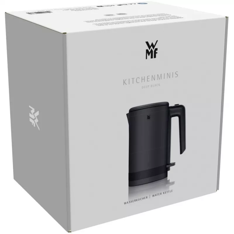 WMF KÜCHENminis elektriskā tējkanna 0.8 L, 1800 W, nerūsējošais tērauds, melna