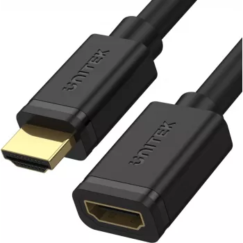 UNITEK HDMI pagarinātāja kabelis 3m HDMI 2.0 Male to Female 4K 60Hz Melns