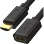 UNITEK HDMI pagarinātāja kabelis 3m HDMI 2.0 Male to Female 4K 60Hz Melns