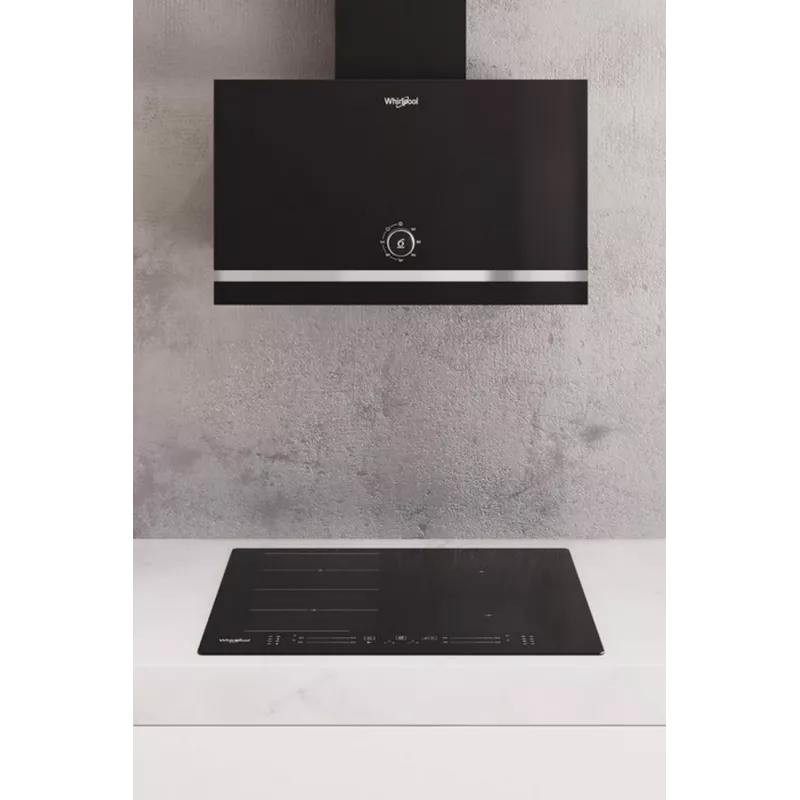 Whirlpool WHVA 62F LM K sienas nosūcējs, 59.8 cm, 485 m³/h, mehānisks, LED, melns