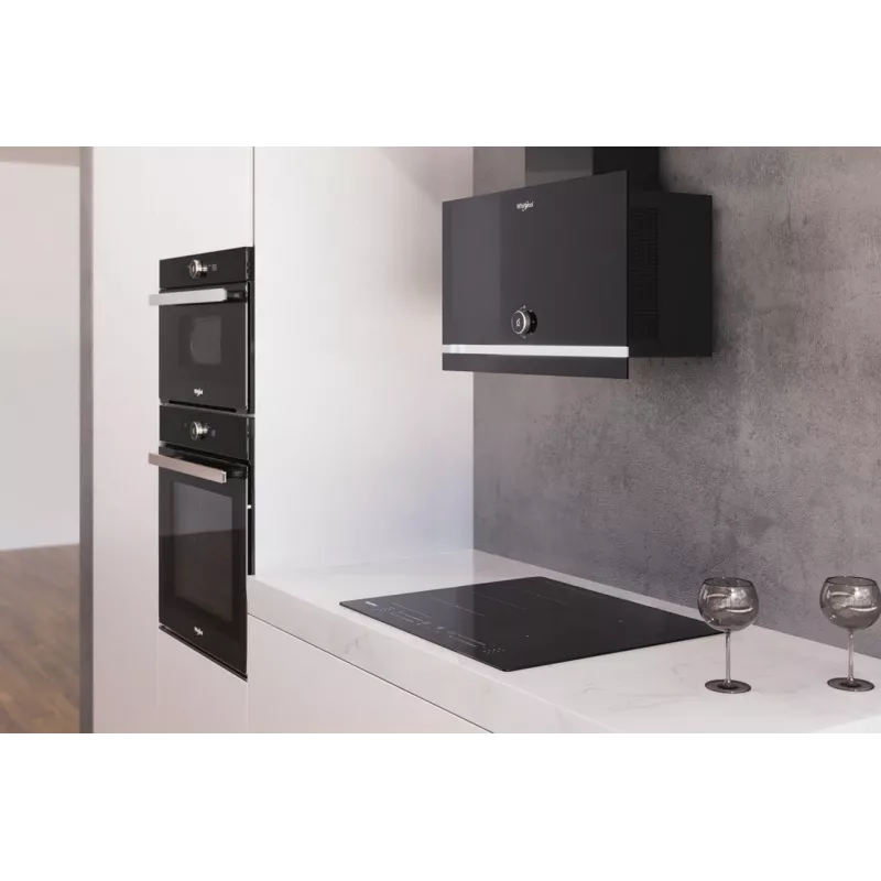 Whirlpool WHVA 62F LM K sienas nosūcējs, 59.8 cm, 485 m³/h, mehānisks, LED, melns