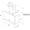 Whirlpool WHVA 62F LM K sienas nosūcējs, 59.8 cm, 485 m³/h, mehānisks, LED, melns