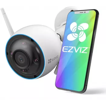 EZVIZ H3 3K 5MP āra bullet IP kamera ar nakts redzamību, Wi-Fi, balta