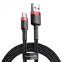 Baseus Cafule USB-A uz USB-C Kabelis 0,5m 3A Sarkans/Melns