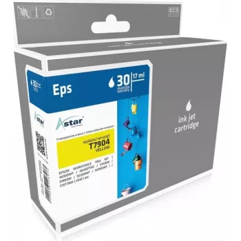 ASTAR saderīga dzeltena tintes kasetne 17ml 2000 lappusēm Epson WorkForce Pro WF-5110 WF-5190 WF-5620 WF-5690