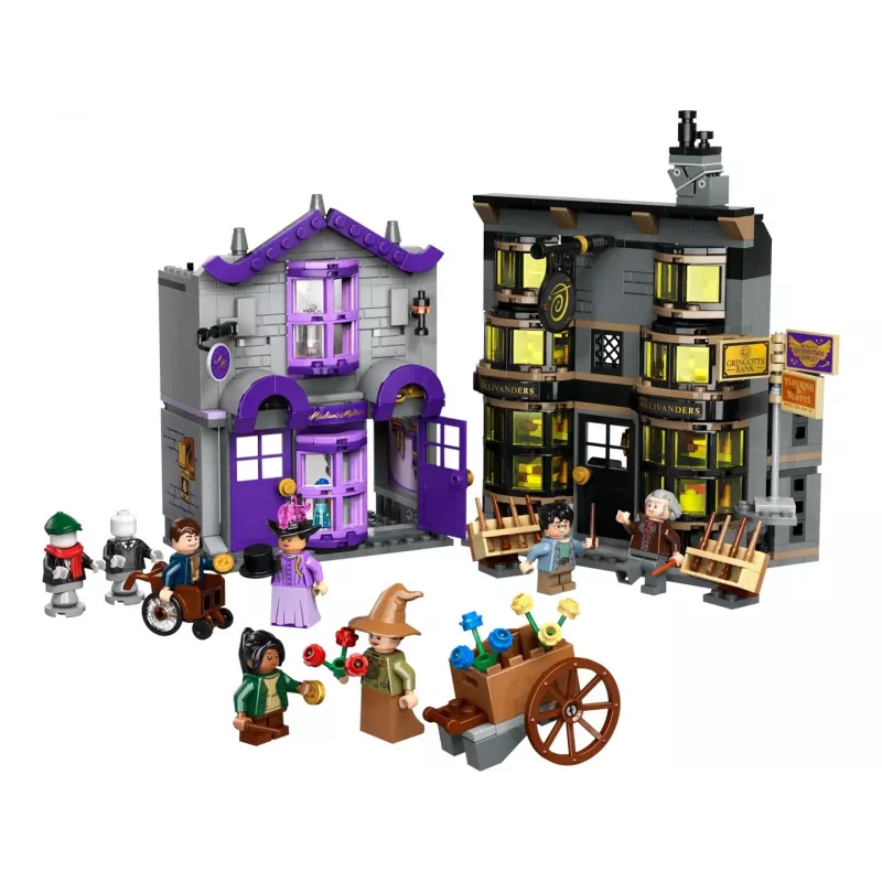 LEGO Harry Potter 76439 Ollivanders un Madam Malkin tērpu veikals būvējamais komplekts (744 gab.)