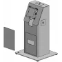 Ergonomic Solutions Mini Kiosk ar Pamatplati Galda Montāžai - Melns