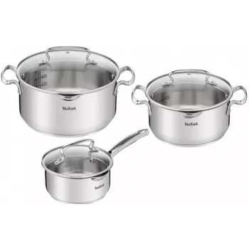 Tefal Duetto+ G719S674 6-Daļīgs Nerūsējošā Tērauda Trauku Komplekts