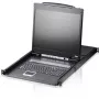 ATEN CL1308N LCD KVM konsole ar 8 portu KVM slēdzi - 19 inch LCD, PS/2 & USB, VGA, 1280x1024, melna, 1U montējama statīvā