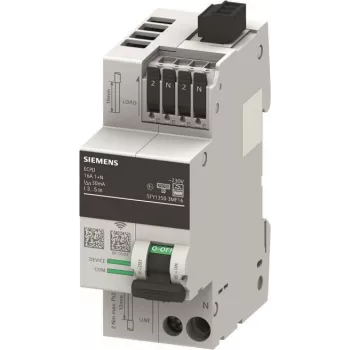 Siemens Electronic Circuit Protective Device 2TE ECPD 1+N RCD Type F 30mA 16A