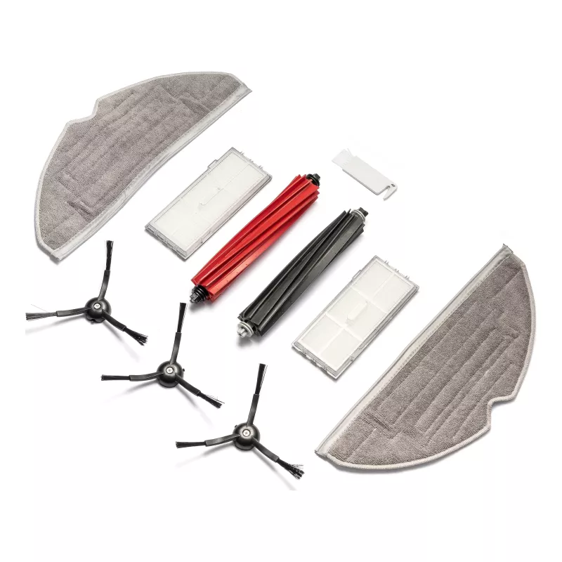 EXTRALINK Roborock S8 Replacement Accessory Kit – 2 Main Brushes, 4 Side Brushes, 4 HEPA Filters, 4 Mop Cloths