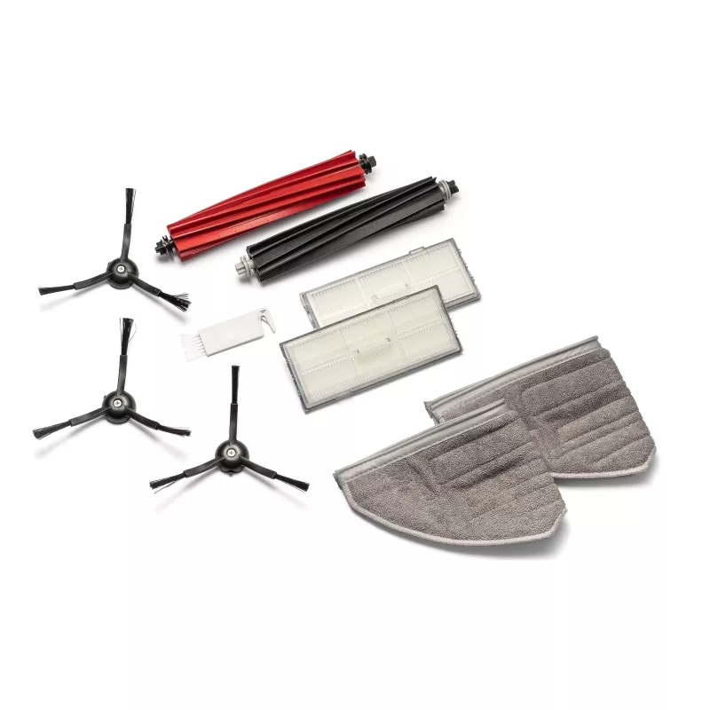 EXTRALINK Roborock S8 Replacement Accessory Kit – 2 Main Brushes, 4 Side Brushes, 4 HEPA Filters, 4 Mop Cloths