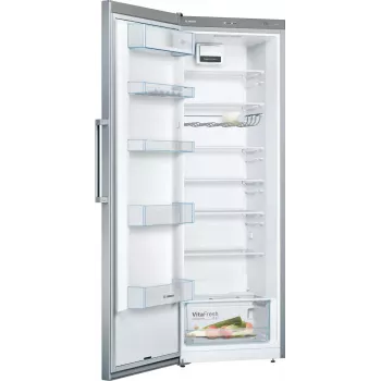 Bosch KSV33VLEP Brīvstāvošais Ledusskapis ar VitaFresh, 324L, Sudraba