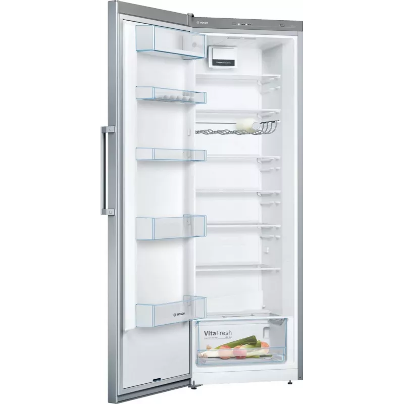 Bosch KSV33VLEP Brīvstāvošais Ledusskapis ar VitaFresh, 324L, Sudraba