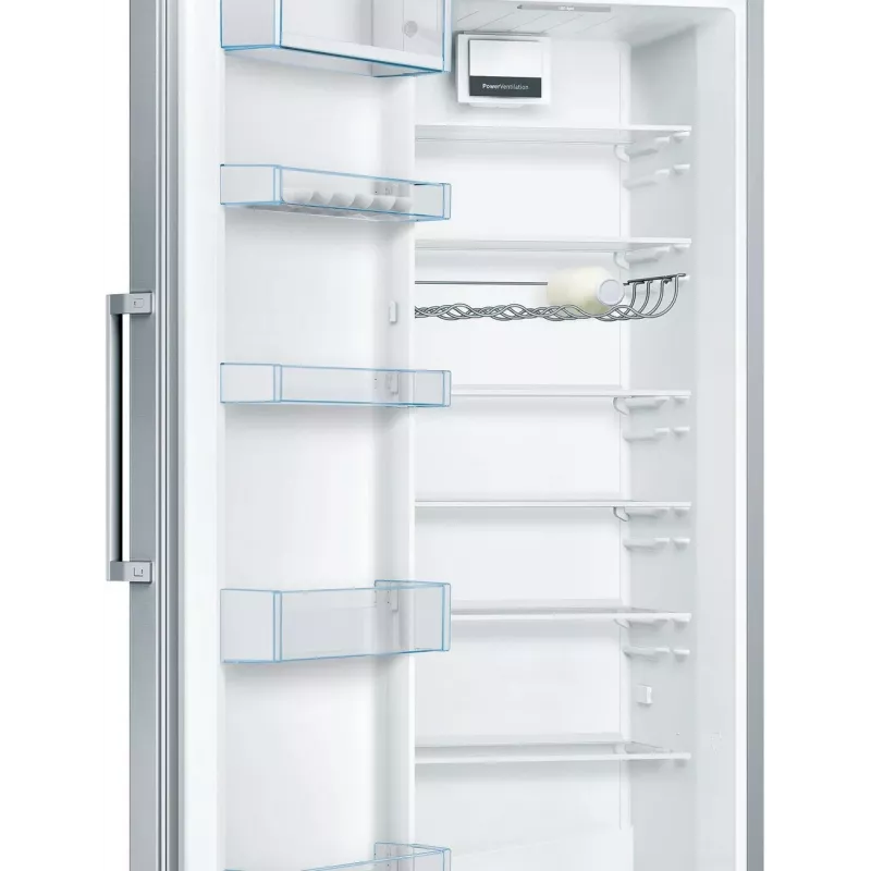 Bosch KSV33VLEP Brīvstāvošais Ledusskapis ar VitaFresh, 324L, Sudraba