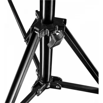 Walimex Pro GN-806 215cm Light Stand - Compact Alumīnija Statīvs, Augstums 57-215 cm, Slodze 5kg, Fotogrāfijas Studijai Mobilajam Video Flash Softbox Ring Light ar Somu + Adapteri, Melns (1021424)
