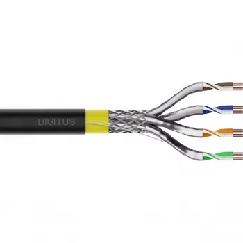 DIGITUS CAT 7A S/FTP kabelis - tiešai ierakšanai, 50 m riņķis, simplekss, PE