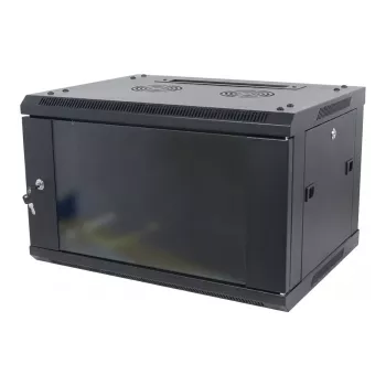ALLNET SMA-Series 19 inch sienas skapis 9U 450mm dziļums Melns Flat Pack