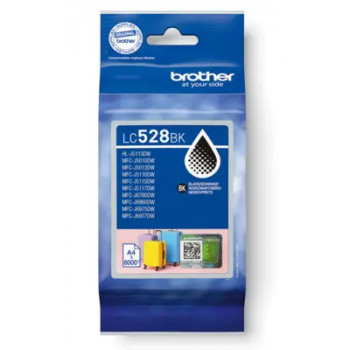 Brother LC528BKP High Yield Black Ink Cartridge (Original, 2400 lapas)