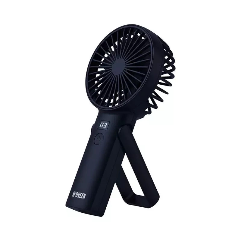 N'OVEEN F120 Pārnēsājams Rokas un Galda Ventilators ar Uzlādējamu Bateriju, USB, 1200 mAh, 3 Ātrumi, Balts