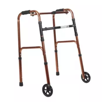 REHA FUND Balkonik RF-131 Reciprokā soļošanas rāmītis - viegls alumīnijs, salokāms, augstumā regulējams 78-96 cm, max lietotāja svars 100 kg, sudrabs/pelēks