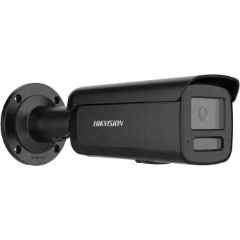 Hikvision DS-2CD2T67G3-LIS2UY/SL(2,8mm)/BLACK 6MP AcuSense Bullet IP kamera ar zibspuldzi un audio signālu, 2,8mm, melna