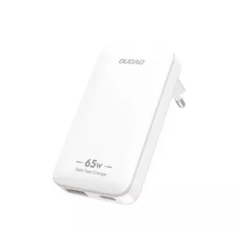 Dudao A65Q GaN 65W Travel Charger USB-A / USB-C PD Ultra-Thin EU/US - White