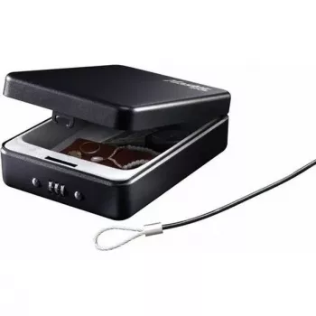 Master Lock Portable Personal Safe P005CEURBLKHRO - Melna, Tērauds, 203 mm, 3-ciparu kombinācija