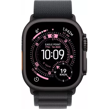 Apple Watch Ultra 3 GPS + Cellular 49mm Black Titanium Case ar Black Alpine Loop - Medium MF0V4QR/A