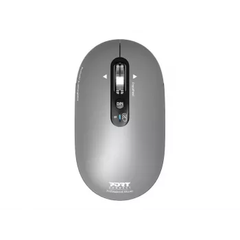 PORT Designs PORT Connect Professional PURE bezvadu uzlādējama pele - optiska - 4 pogas - 2,4 GHz, Bluetooth - USB uztvērējs - melna