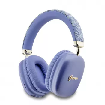 Guess Gcube Metallic Script Logo On-Ear Bluetooth austiņas - Purple