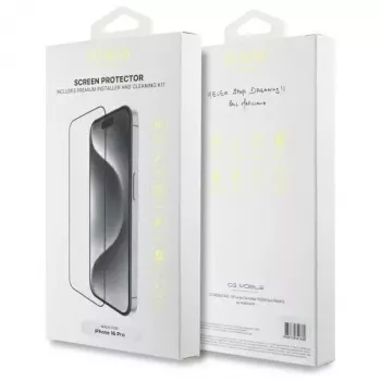 Guess GUTGP16LBOKGCIT iPhone 16 Pro 6,3 collu ekrāna aizsargs 2.5D rūdīts stikls caurspīdīgs