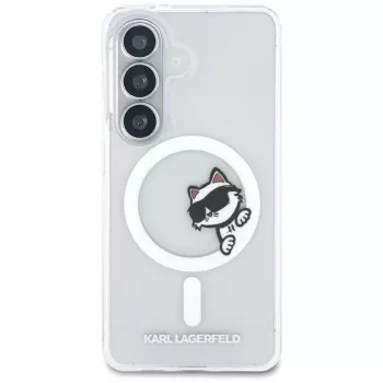 KARL LAGERFELD IML Peekaboo Choupette Macīgais MacSafe Maciņš Samsung Galaxy S26, Caurspīdīgs