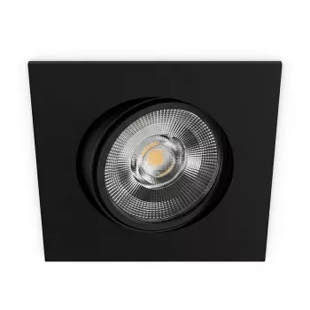 SYNERGY21 LED Iebūvējamie Griestu Prožektori Helios Melns - Kvadrātveida + Pagriežams - Silts Balts