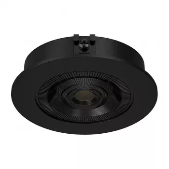 SYNERGY21 Helios LED Iebūvējamie Griestu Prožektori Melni Apaļi Silti Balti 5W 400lm