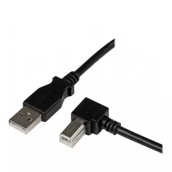 EFB Premium USB 2.0 Cable A - Angled B Male to Male 1,0m Black