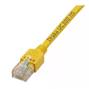 EFB-Elektronik RJ45 Patch Cable Cat.5e SF/UTP LSZH Draka UC300 TM11 Yellow 0,15m
