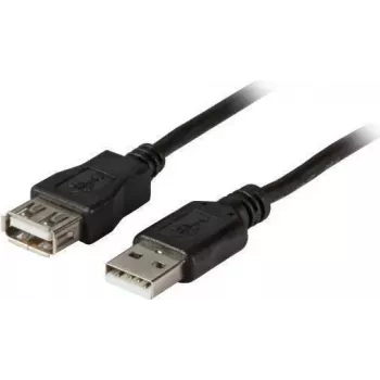 EFB-Elektronik USB 2.0 pagarinātājkabelis A-A vīrišķais uz sievišķo 0,5m Melns Classic