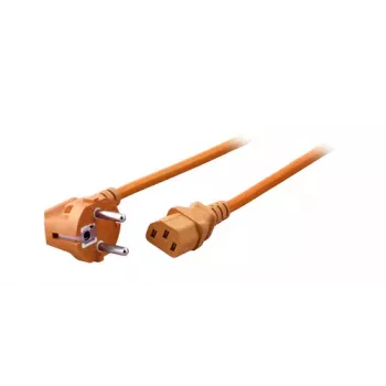 EFB Elektronik EK588OR.1,8V2 Strāvas kabelis CEE 7/7 Schuko 90° – IEC C13 180°, Oranžs, 1,8 m, 3 x 0,75 mm²