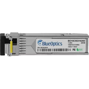 BlueOptics Hirschmann M-SFP-BIDI Type A LX/LC EEC Compatible SFP Transceiver, LC-Simplex, 1000BASE-BX-D, Singlemode Fiber, TX1550nm/RX1310nm, 10km, DDM, 0°C līdz +70°C