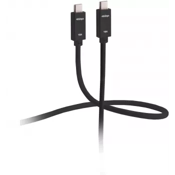 ShiverPeaks Flexline FL31-77015 USB4 kabelis - vīrišķais uz vīrišķo - 0,5 m - melns - zelts - 40 Gbit/s