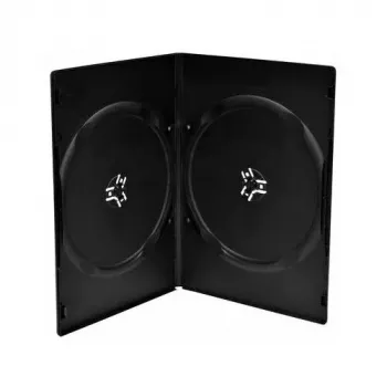 MEDIARANGE BOX14-7-100 Slimline Double Disc Case Pack - 100 gabali - Melns - 7 mm - Plastmasa