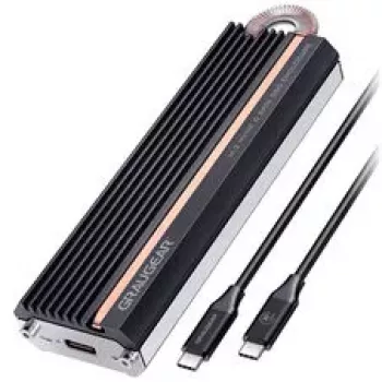 Graugear G-M208-20G SSD Enclosure, USB 3.2, NVMe and SATA Support, 20 Gbit/s - Black