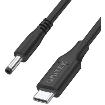 UNITEK USB-C uz DC barošanas kabelis Lenovo 65W, 1,5m, Melns