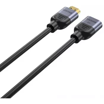 UNITEK HDMI 2.1 pagarinātāja kabelis 1,5m vīriņš-sieviete 8K 48Gbps Melns