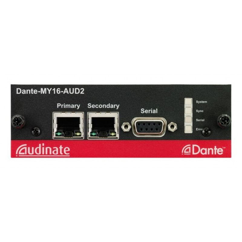 Yamaha Dante-MY16-AUD2 - Dante saskarnes karte 16 kanālu digitālā ieeja/izeja, 2x RJ-45, 24-bit