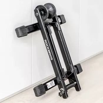 ROCKBROS Salokāms Riteņu Statīvs - Melns, Universāls 20-29 collu Riteņiem, 25 kg Ietilpība