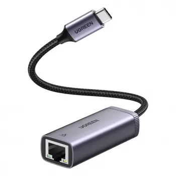 UGREEN USB-C uz RJ45 Gigabitu Ethernet Adapteris (Pelēks) - 40322 CM483