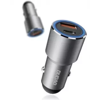 Dudao R4PQ Auto lādētājs 22.5W 1xUSB-C + 1xUSB-A Pelēks